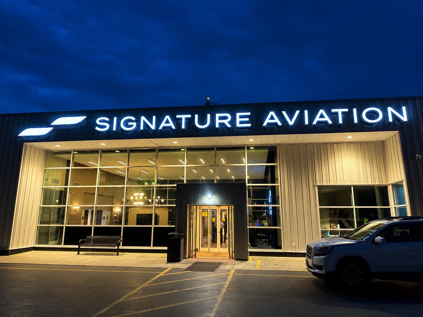 Operations Room Wall Repair at Signature Aviation — completed work by ZEFF Construction